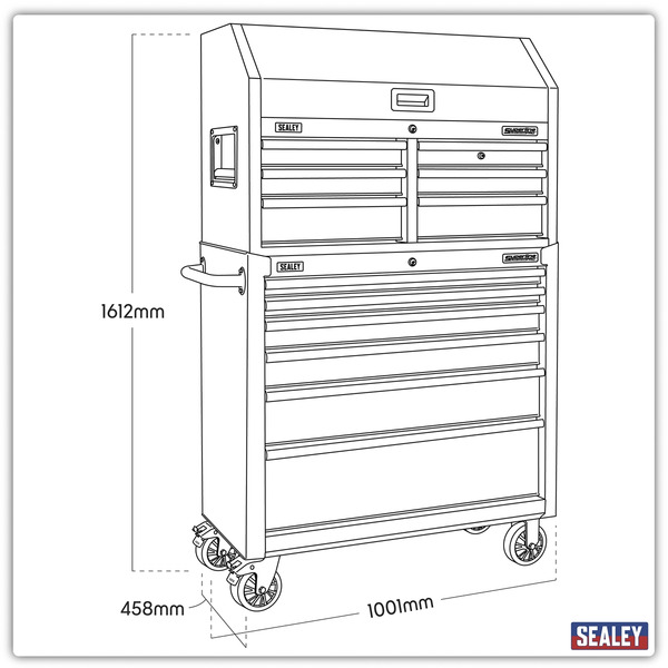 Sealey AP36BESTACK Superline PRO® Tool Chest Combination with Power Bar 12 Drawer