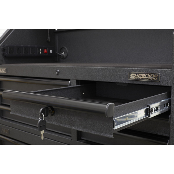 Superline PRO® Black Edition Topchest with 6 Soft Close Drawers & Power Strip 1030mm