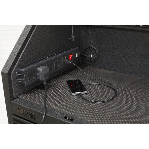 Superline PRO® Black Edition Topchest with 6 Soft Close Drawers & Power Strip 1030mm