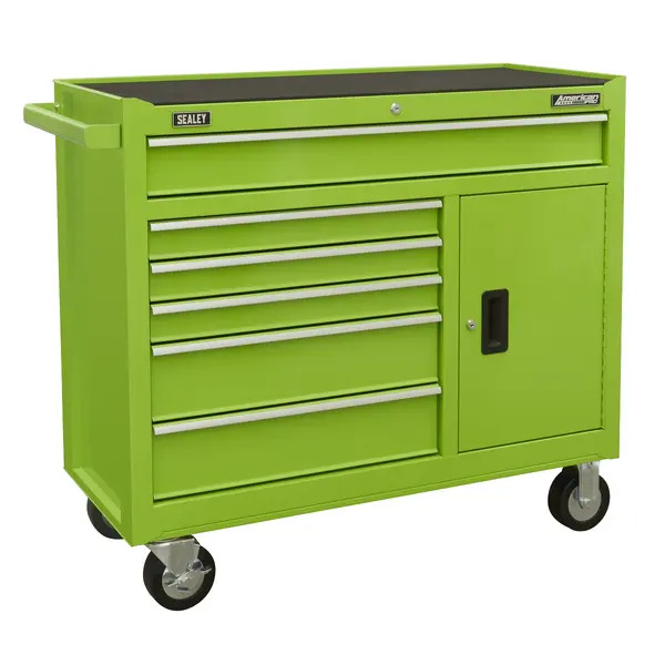 Sealey AP41STACKHVCOMBO American PRO® Topchest & Rollcab Combination 15 Drawer with 117pc Tool Kit- Green