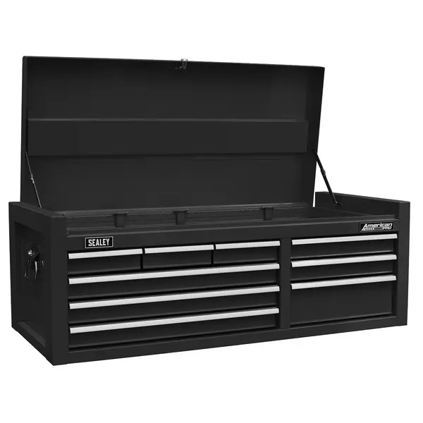 Sealey AP41STACKBCOMBO American PRO® Topchest & Rollcab Combination 15 Drawer with 117pc Tool Kit - Black