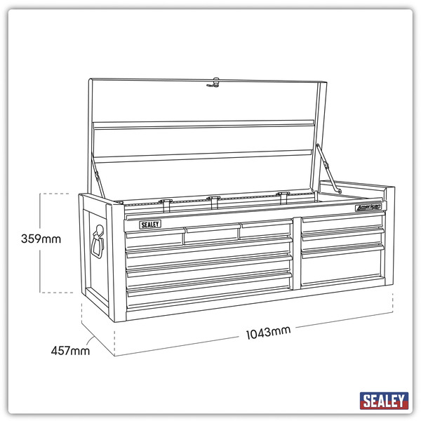Sealey American PRO® Topchest 9 Drawer - Green