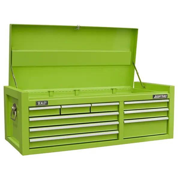 Sealey AP41STACKHVCOMBO American PRO® Topchest & Rollcab Combination 15 Drawer with 117pc Tool Kit- Green