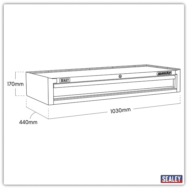 Sealey AP41119B Superline PRO® Heavy-Duty Mid-Box Tool Chest with Drawer - Black