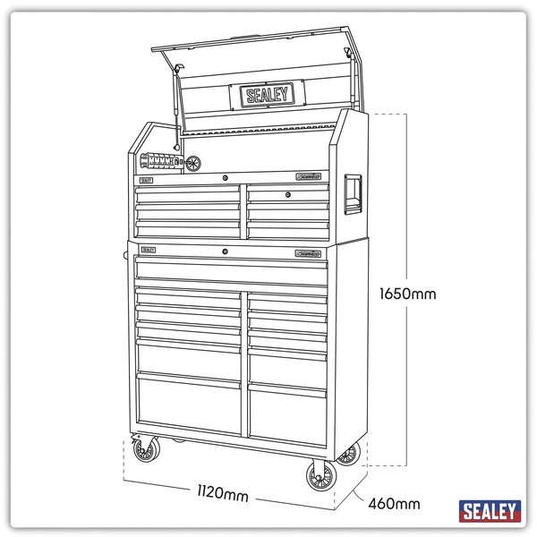 Sealey AP41BESTACK Superline PRO® Tool Chest Combination with 17 Soft Close Drawers & Power Bar