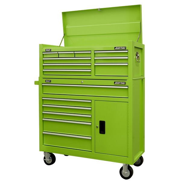 Sealey American PRO® Topchest & Rollcab Combination 15 Drawer - Green