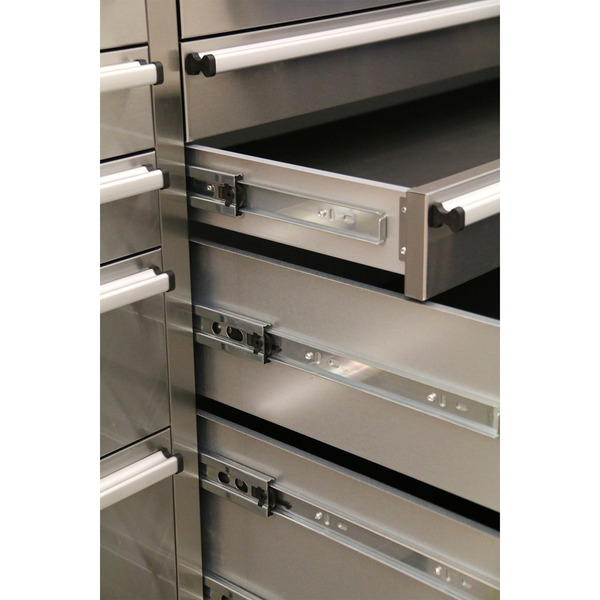 Sealey Premier™ Mobile Stainless Steel Tool Cabinet 10 Drawer with Backboard & 2 Wall Cupboards
