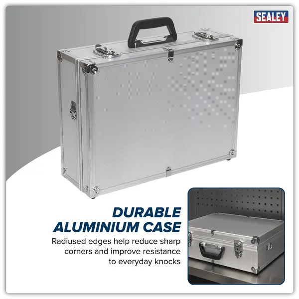 Sealey AP603 Aluminium Tool Case with Square Edges
