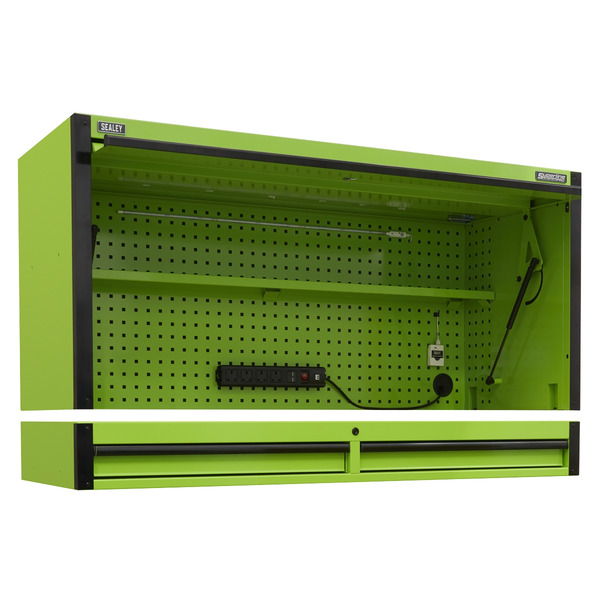 Sealey Superline PRO® Black Edition Top Hutch & 2 Drawer Riser 1549mm
