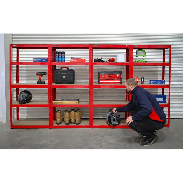 Sealey AP6150COMBO Racking Unit with 5 Shelves 150kg Capacity Per Level - Set of 4