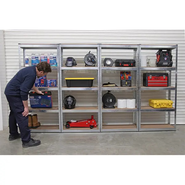 Sealey AP6150GSCOMBO Racking Unit 5 Shelf 150kg Capacity Per Level - Set of 4