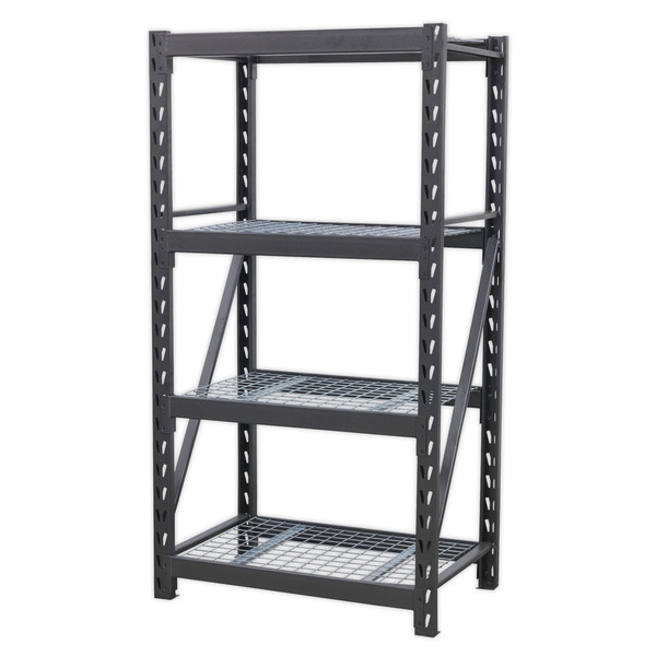 Sealey Heavy-Duty Racking Unit with 4 Mesh Shelves 640kg Capacity Per Level