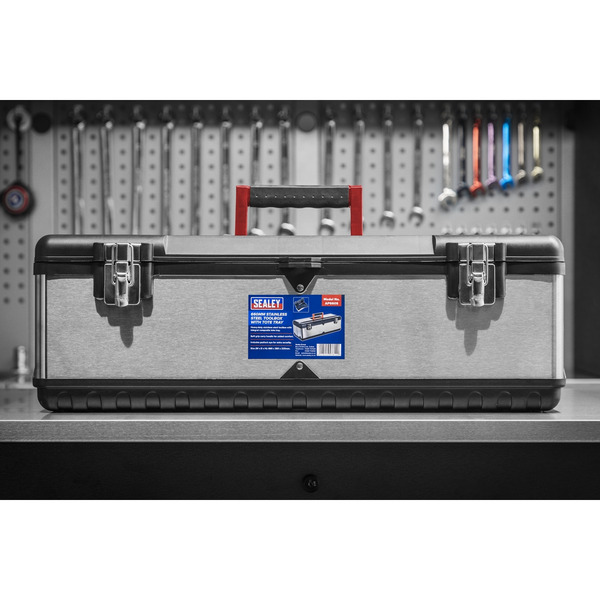 Sealey AP660S Stainless Steel Toolbox with Tote Tray 660mm