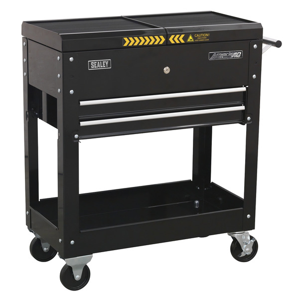 Sealey American PRO® Mobile Tool & Parts Trolley - Black