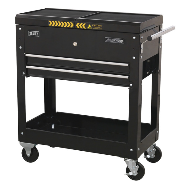 Sealey American PRO® Mobile Tool & Parts Trolley - Black