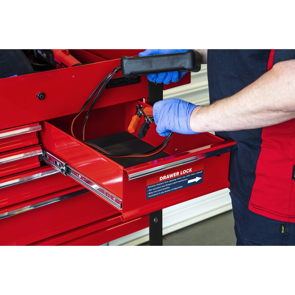 Sealey Superline PRO® Heavy-Duty Mobile Tool & Parts Trolley with 5 Drawers & Lockable Top