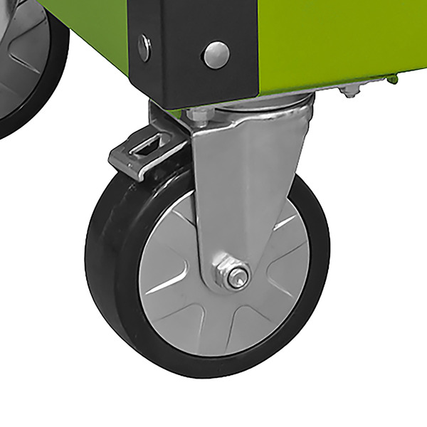 Sealey AP890MHV Superline PRO® Heavy-Duty Mobile Tool & Parts Trolley with 5 Drawers and Lockable Top - Hi-Vis Green