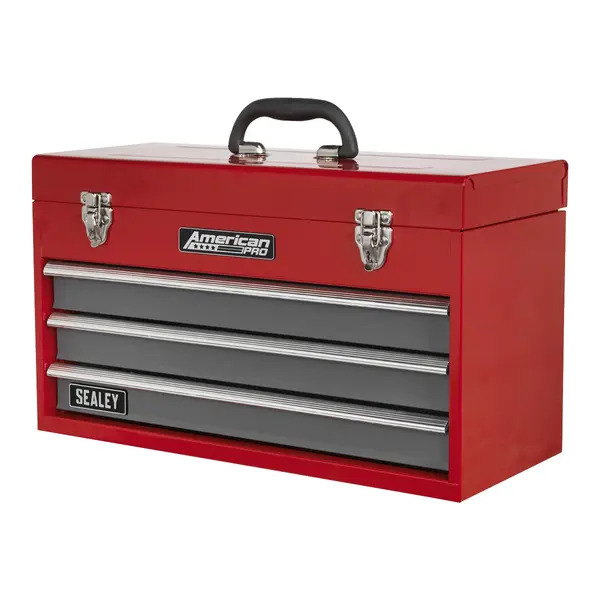 Sealey AP9243BB American PRO&reg; Tool Chest 3 Drawer - Red/Grey