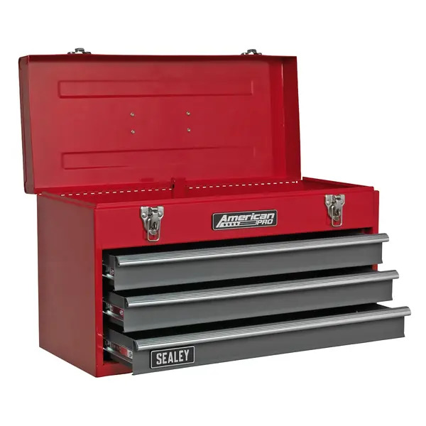 Sealey AP9243BB American PRO&reg; Tool Chest 3 Drawer - Red/Grey