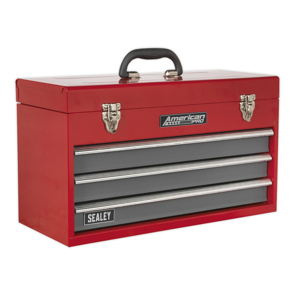 Sealey AP9243BB American PRO&reg; Tool Chest 3 Drawer - Red/Grey