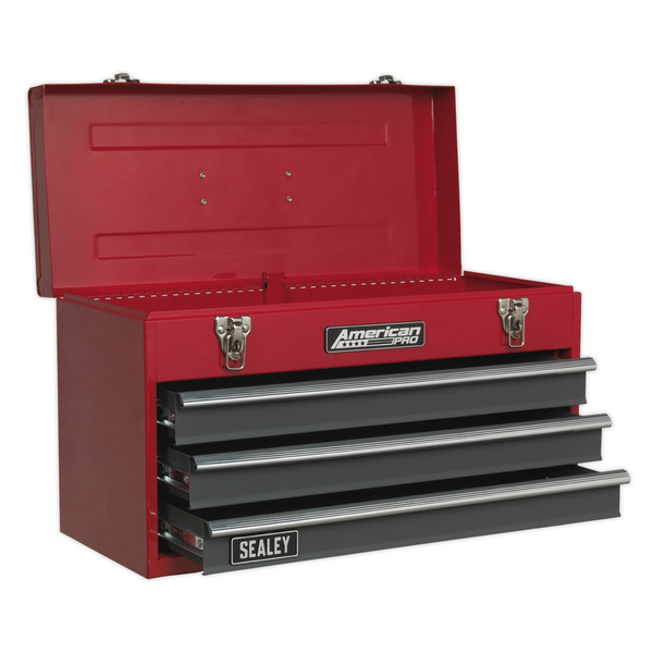 Sealey AP9243BB American PRO&reg; Tool Chest 3 Drawer - Red/Grey