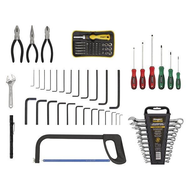 Sealey AP9243BBCOMBO American PRO® Tool Chest 3 Drawer with 93pc Tool Kit - Red/Grey