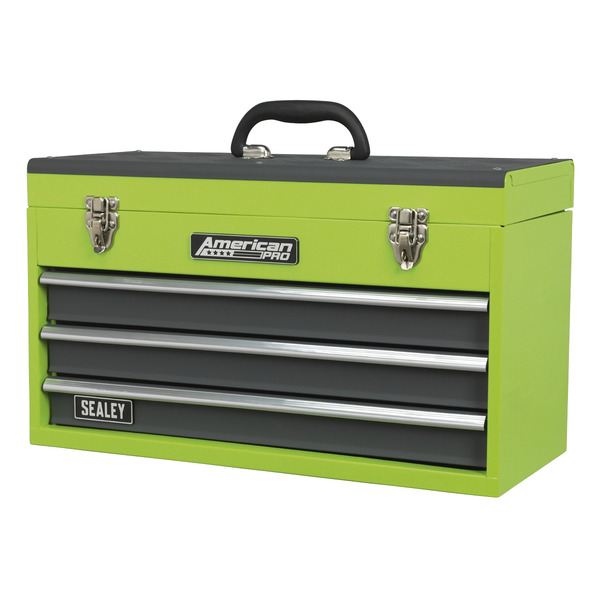 Sealey AP9243BBHV American PRO&reg; Tool Chest 3 Drawer - Green/Grey