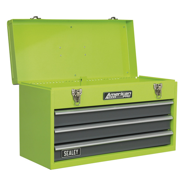 Sealey AP9243BBHV American PRO&reg; Tool Chest 3 Drawer - Green/Grey