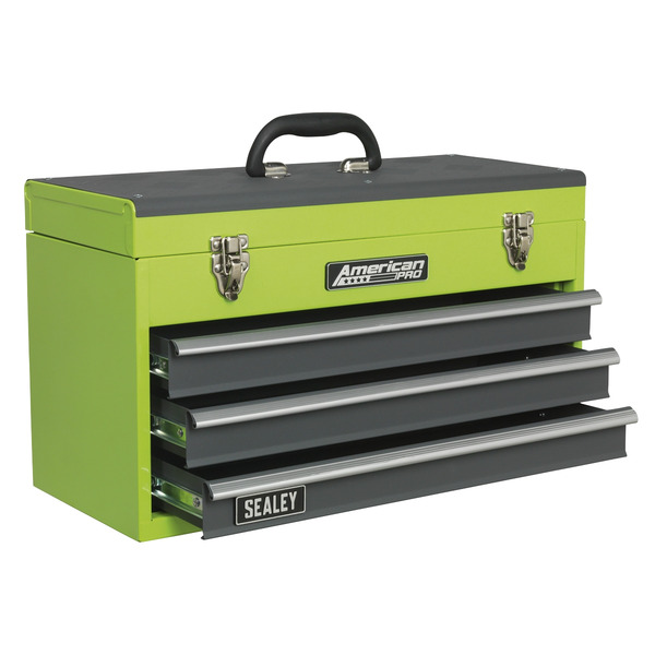 Sealey AP9243BBHV American PRO&reg; Tool Chest 3 Drawer - Green/Grey