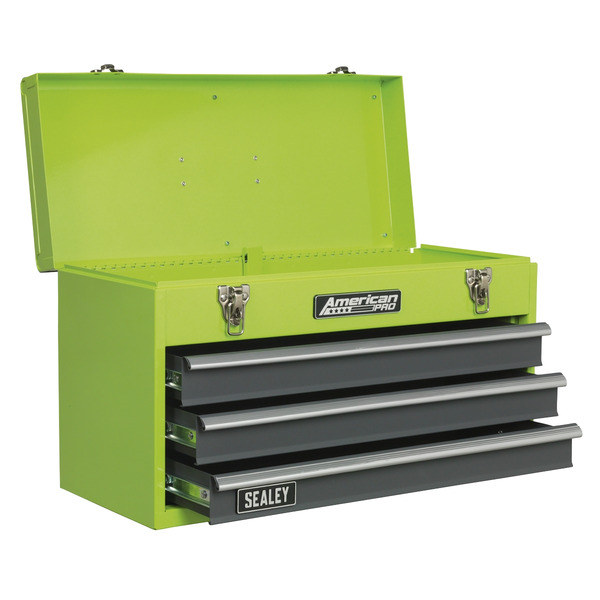Sealey AP9243BBHV American PRO&reg; Tool Chest 3 Drawer - Green/Grey