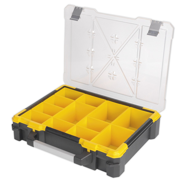 Sealey APAS12R Parts Storage Case with 12 Removable Compartments 490mm