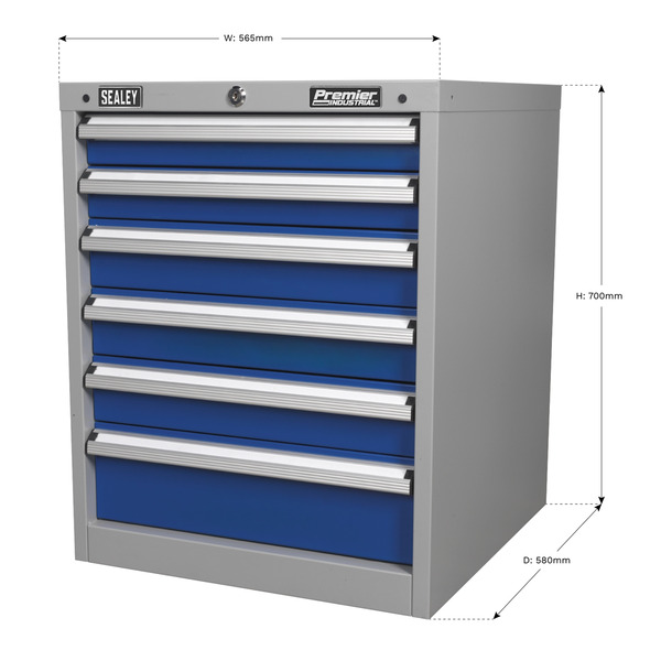 Sealey Premier Industrial™ Cabinet 6 Drawer
