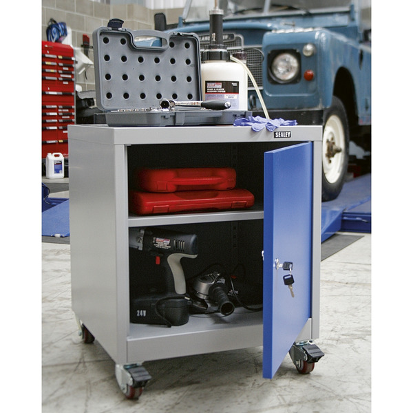 Sealey Premier Industrial™ Mobile Industrial Cabinet with 1 Shelf