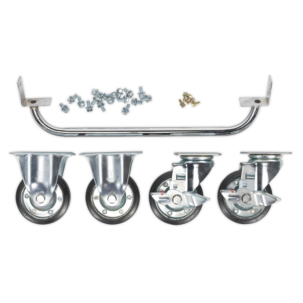 Sealey API565KIT Premier Industrial&trade; Handle & Wheel Kit for 565mm Cabinets