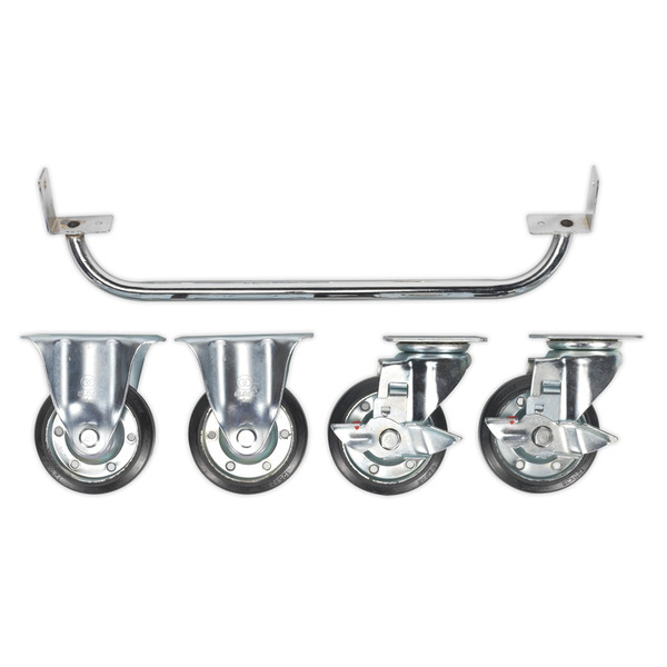 Sealey API565KIT Premier Industrial&trade; Handle & Wheel Kit for 565mm Cabinets