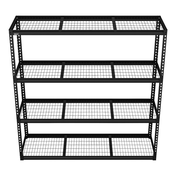 Sealey Heavy-Duty Modular Racking Unit with 4 Mesh Shelves 300kg Capacity Per Level 1830mm