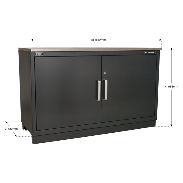 Sealey Premier™ Heavy-Duty Modular Floor Cabinet 2 Door 1550mm