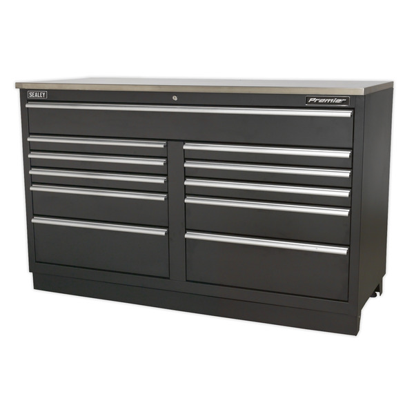 Sealey APMS04 Premier™ Heavy-Duty Modular Floor Cabinet 11 Drawer 1550mm