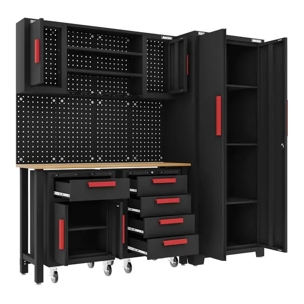 Sealey APMS12OP American PRO&reg; Complete Garage Storage System with 2 Mobile Trolleys