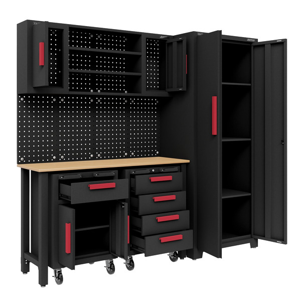 Sealey Complete Garage Storage System with 2 Mobile Trolleys