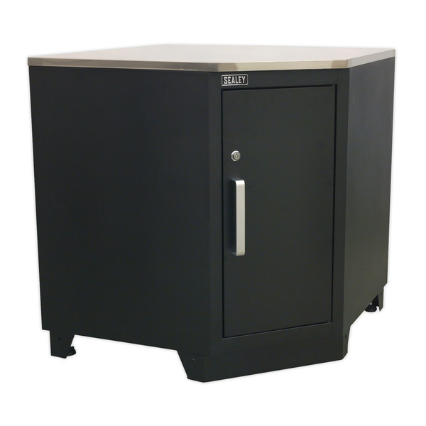 Sealey Premier™ Corner Storage System with Stainless Worktop 1.71m