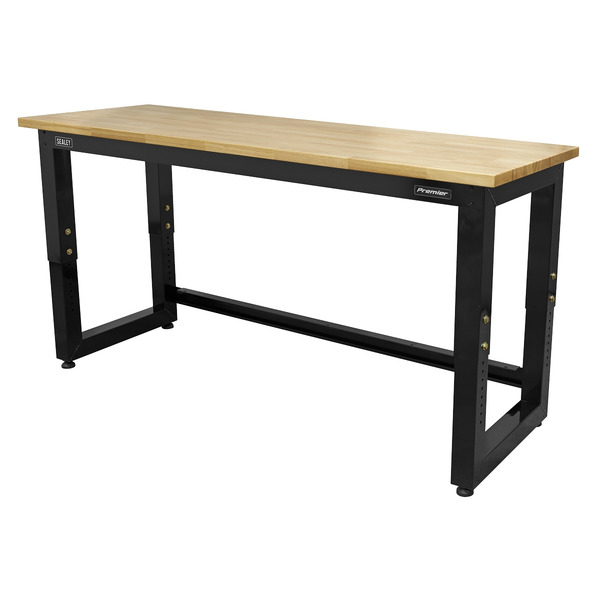 Sealey Premier™ Heavy-Duty Steel Adjustable Workbench with Wooden Worktop 1830mm