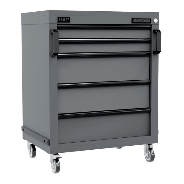 Sealey APMS34BE Superline PRO® Black Edition Modular Mobile Cabinet 5 Drawer 650mm