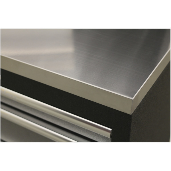 Superline PRO® Corner Storage System with Stainless Worktop 1.55m