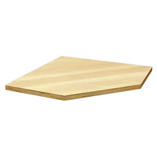Sealey APMS60PW Superline PRO&reg; Pressed Wood Worktop for Modular Corner Cabinet 865mm