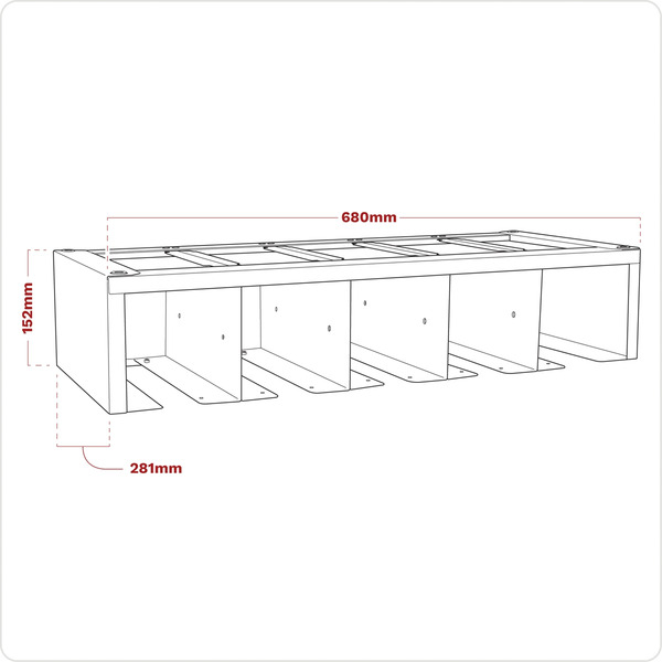 Sealey APMS69 Superline PRO® Modular Power Tool Rack 680mm