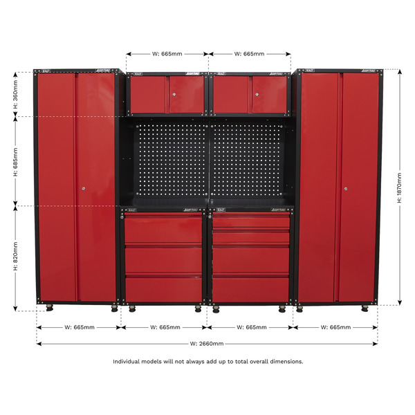 Sealey American PRO® Storage System 2.6m