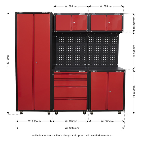Sealey American PRO® Modular Storage System 2.0m