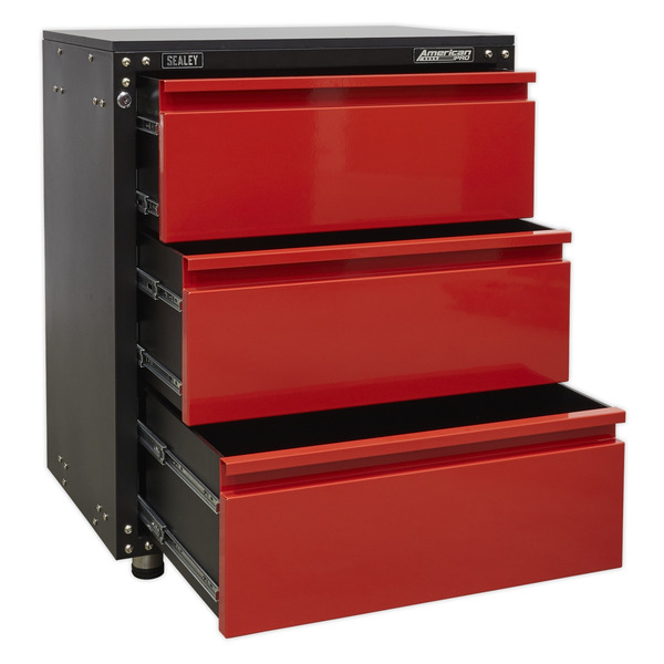 Sealey American PRO® Modular Cabinet with Worktop 3 Drawer 665mm