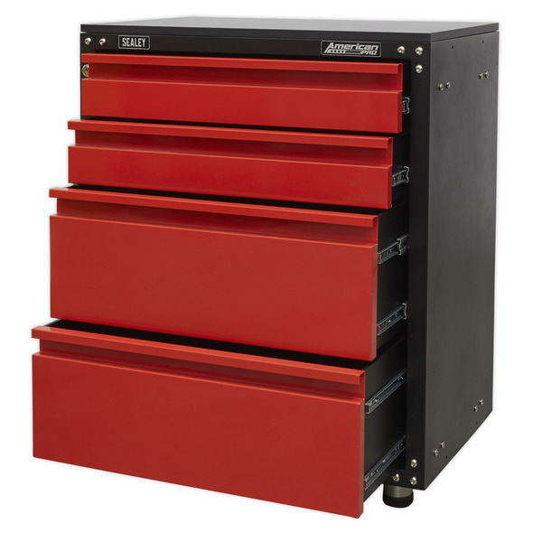 American PRO® Modular Cabinet with Worktop 4 Drawer 665mm
